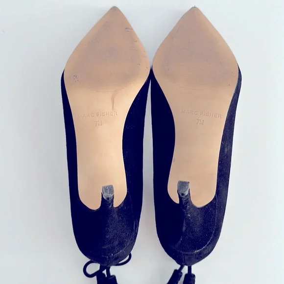 Marc Fischer Black Suede Heel with Tassel - Picture 9 of 9
